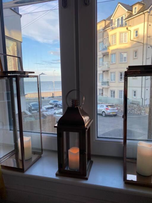 Luxury Modern 1Bed Sea View Apartment Rhôs-on-Sea Exteriör bild